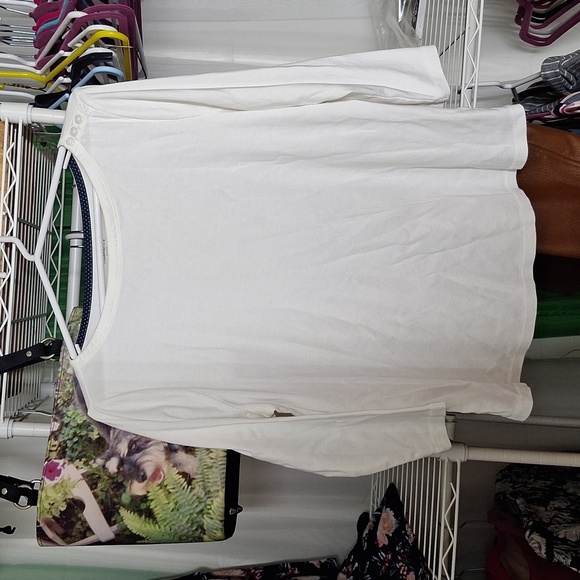 CHARTER CLUB PERFECTLY SOFT PIMA WHITE TOP SIZE LP - Picture 1 of 3